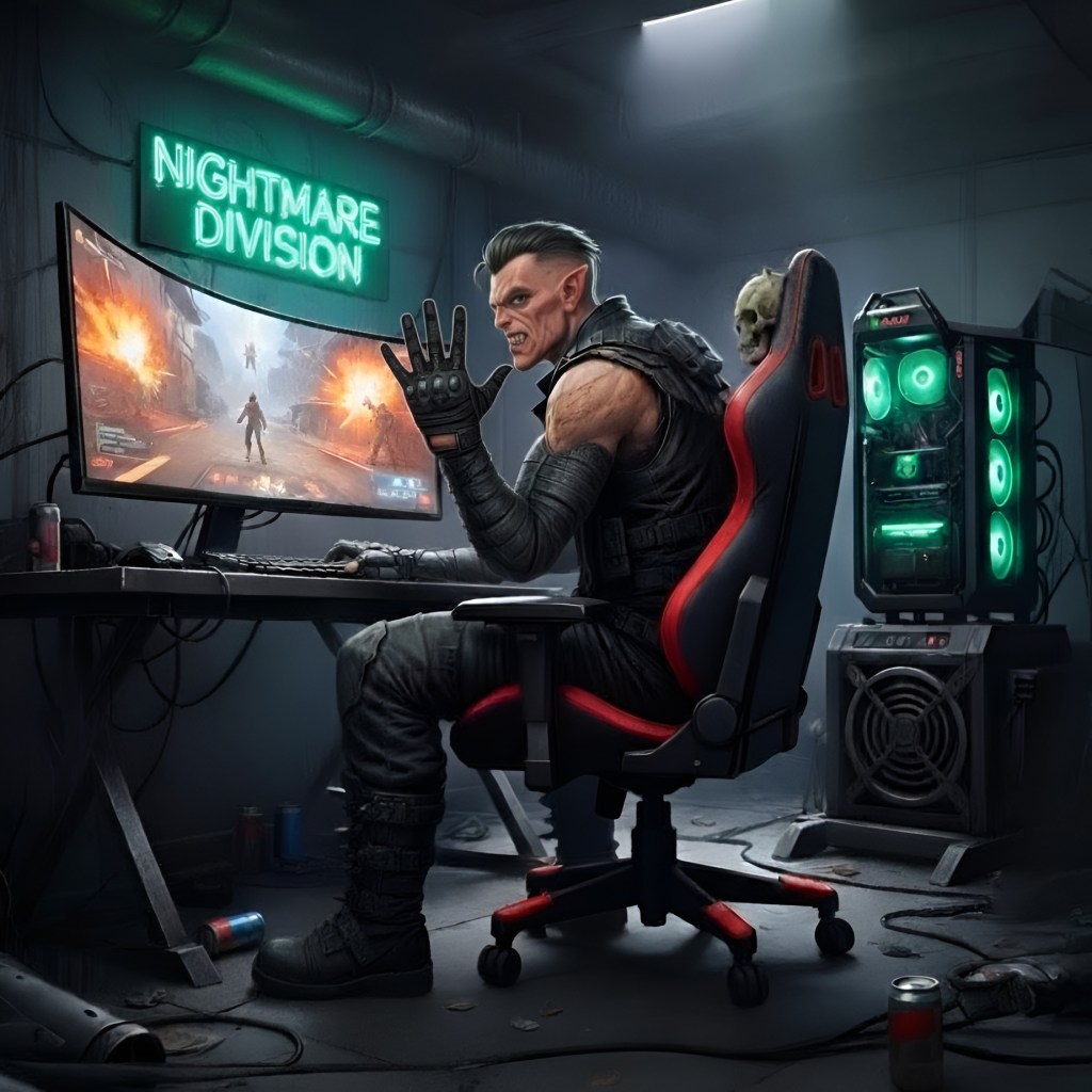 Glitch Holding 5 Fingers to show his rating of the game